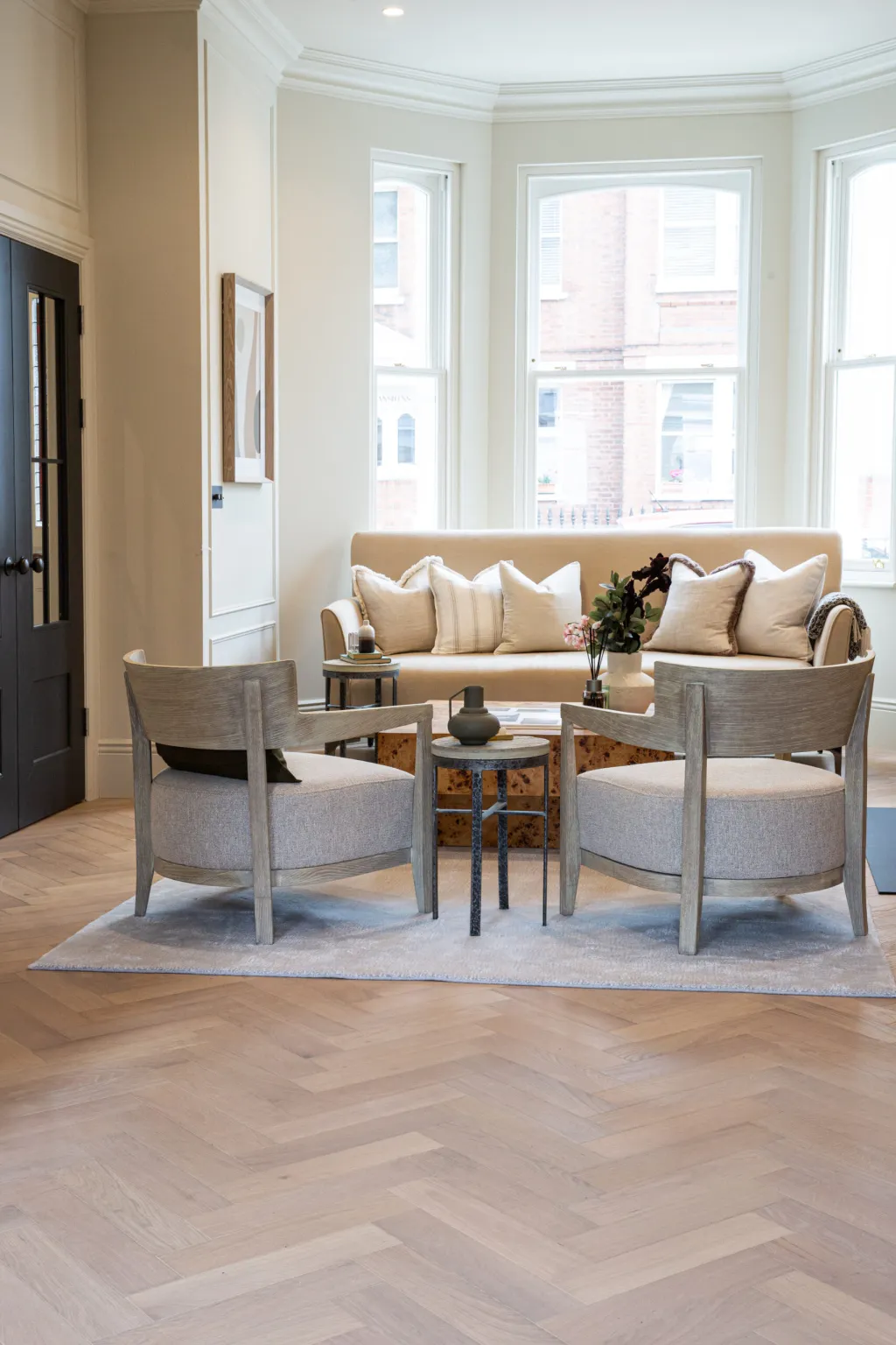 Parquet espiga encolada Eixample, proyecto Aribau 35