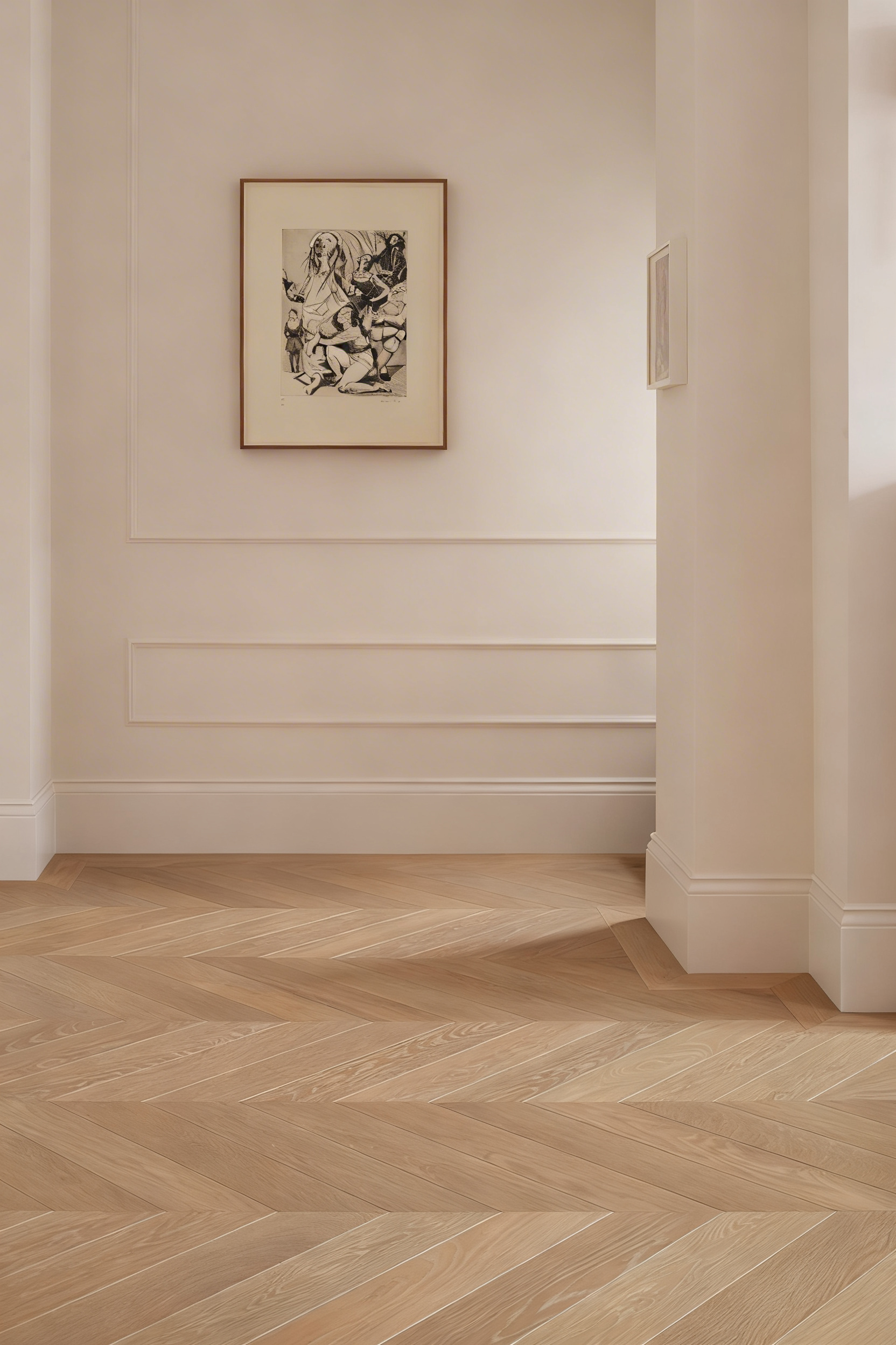 Interior vivienda Garraf parquet punta Hungría